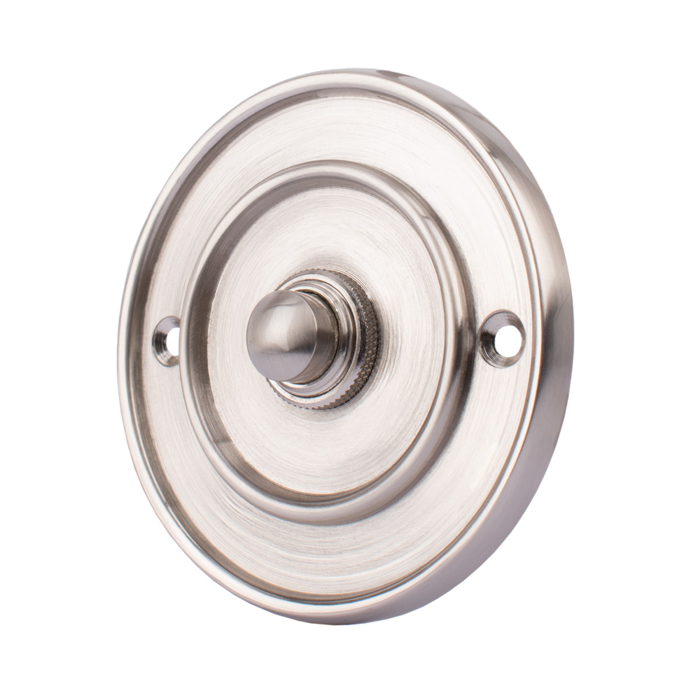 Dart Round Bell Push (76mm) - Satin Nickel